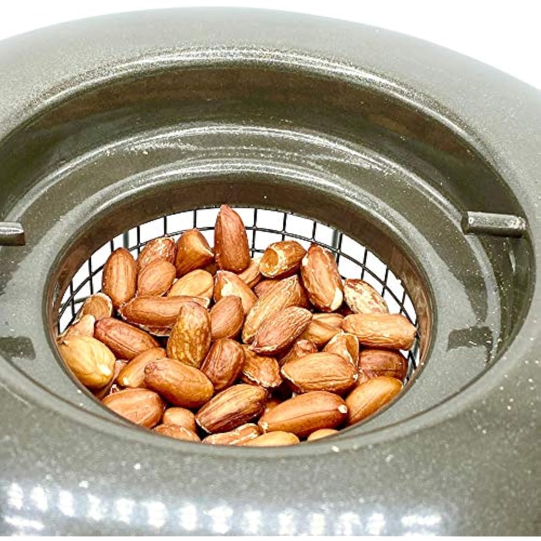 Jolof Store Squirrel Proof Peanut Bird Feeder – Heavy Duty Metal Mocha