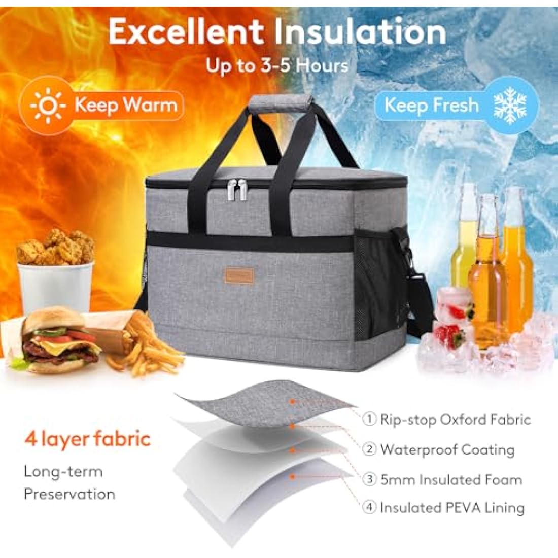 Jolof Store 30L Soft Cooler Bag – Large Insulated Picnic Lunch Box