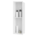 Sunrik Stainless Steel Shower Niche | 20x60cm Recessed Shelf - Matte White