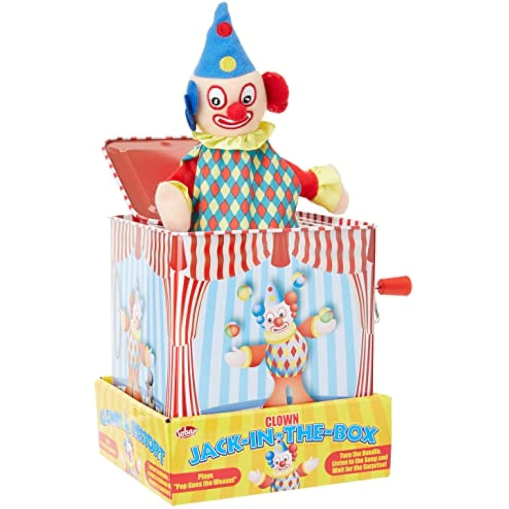 Jolof Store Clown Jack in the Box – Traditional Tin Toy, Assorted