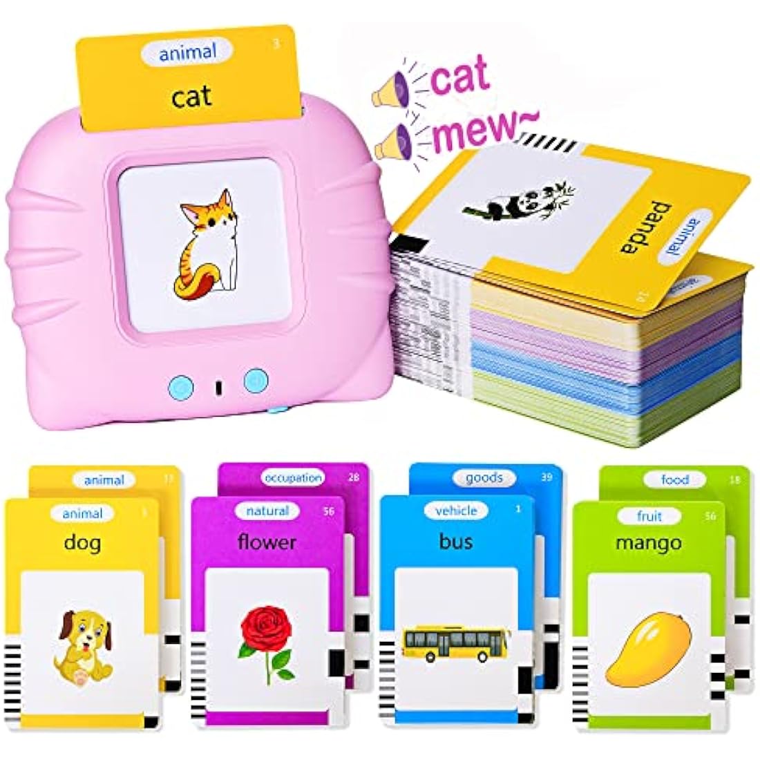 Jolof Store Talking Flash Cards – 224 Words Montessori Learning Toy