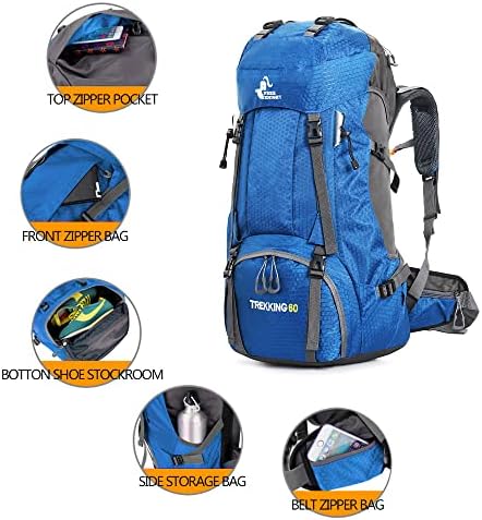 Jolof Store 60L Waterproof Hiking Backpack – Lightweight Camping Rucksack