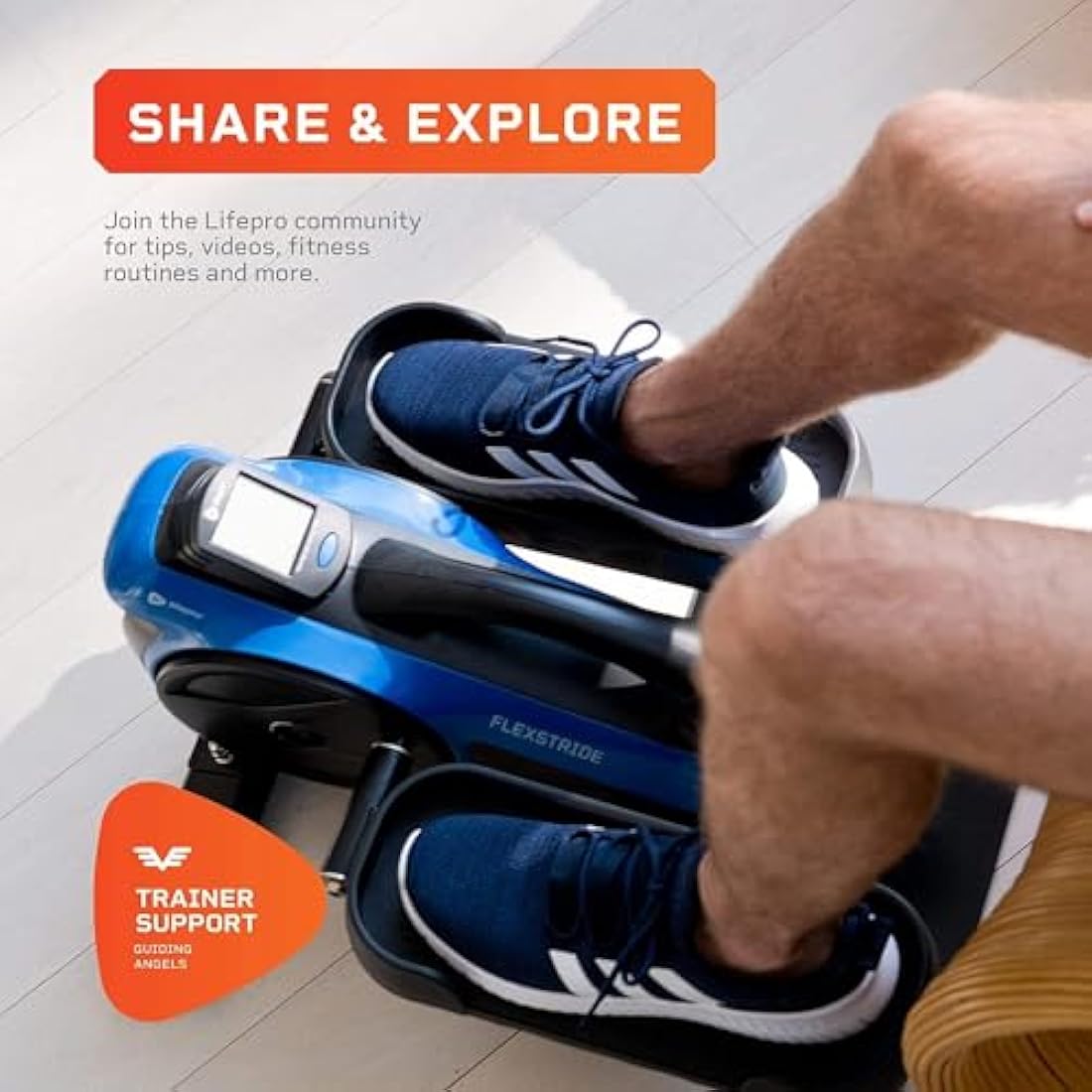 LifePro Under Desk Bike Pedal Exerciser – Mini Elliptical with Bluetooth