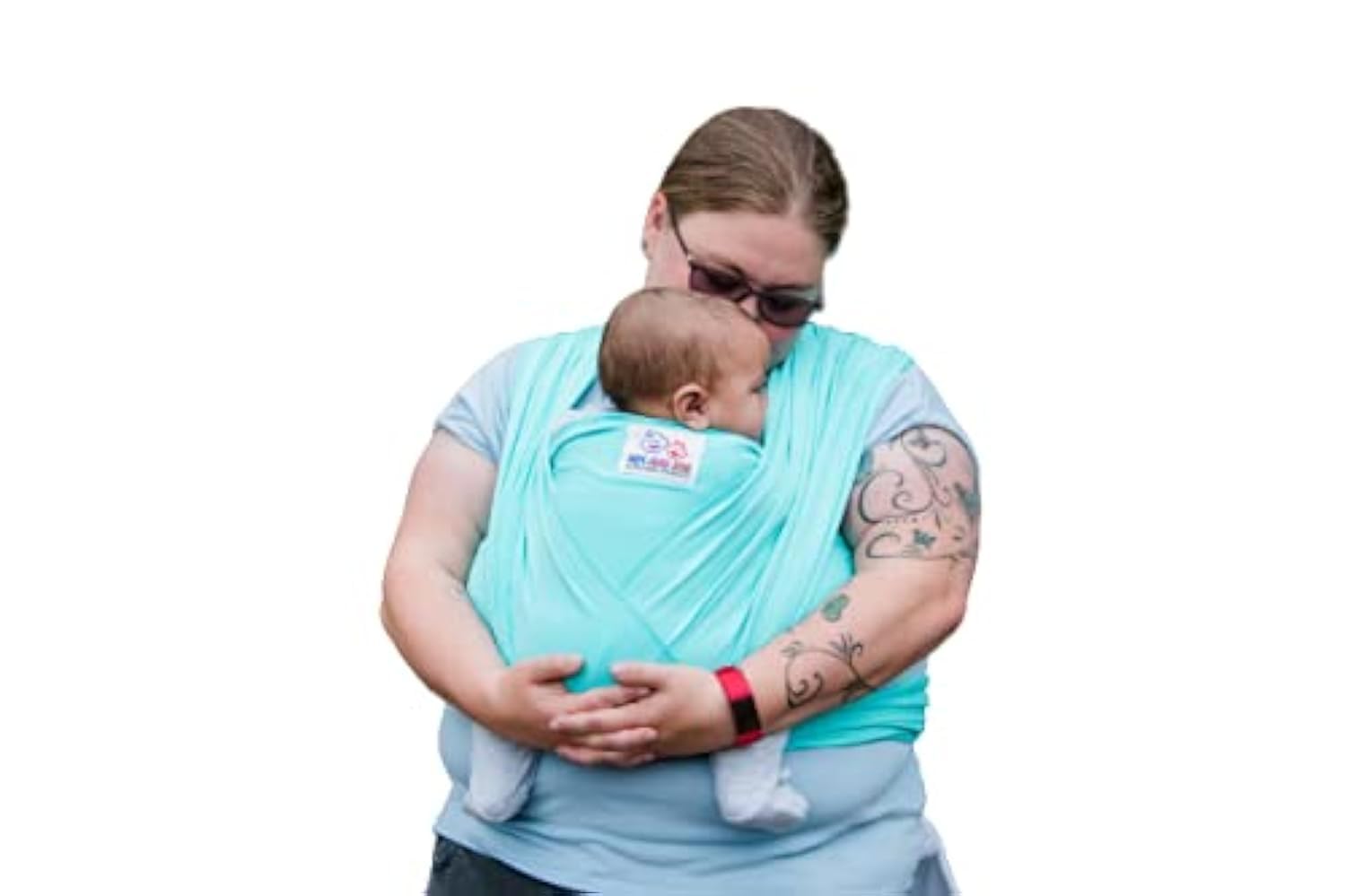 Joy and Joe Organic Stretchy Baby Wrap Sling Carrier - Teal - 0-16kg