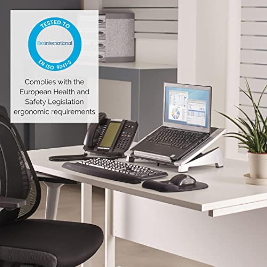 Fellowes Office Suites Laptop Stand – 6 Height Adjustable Riser
