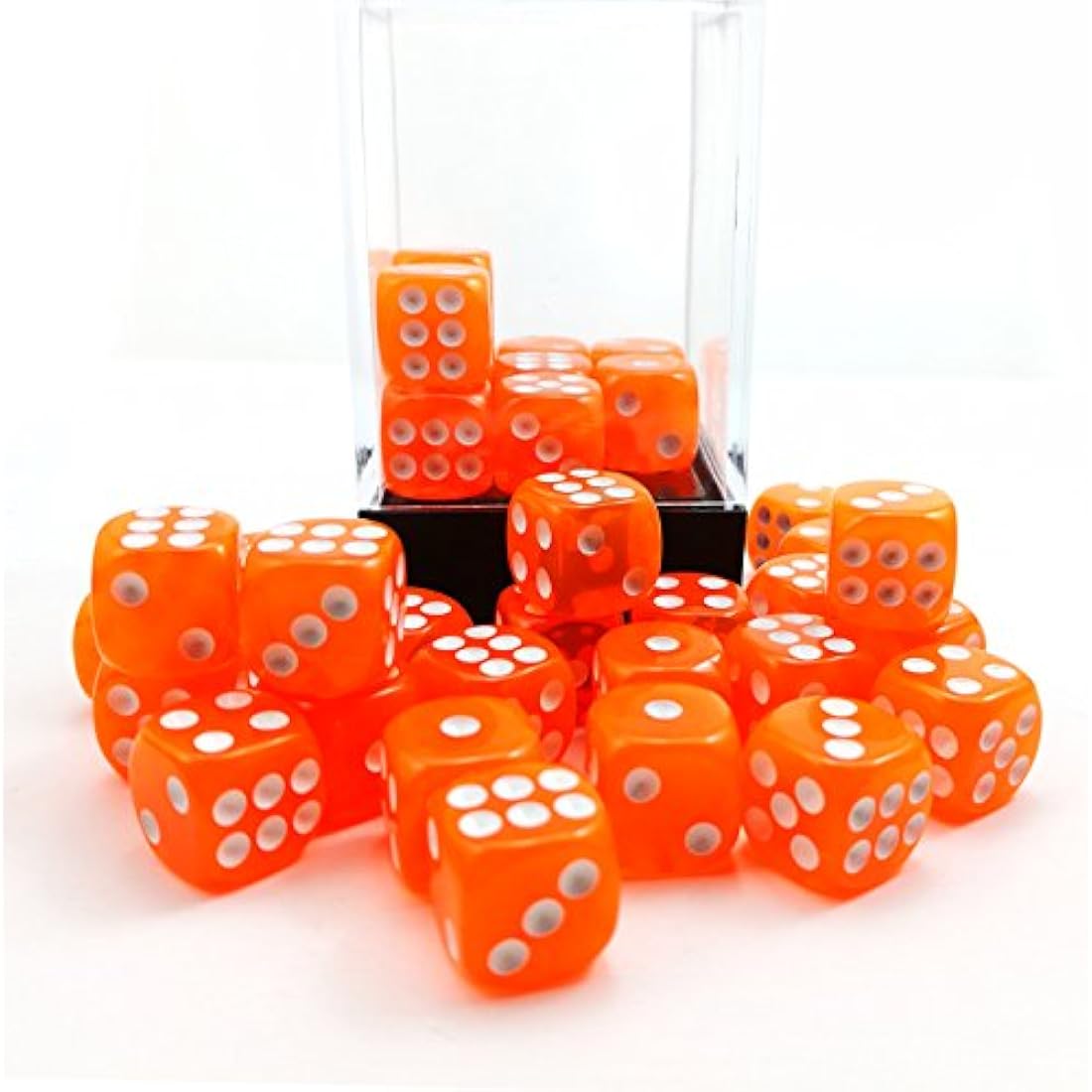 Bescon 12mm D6 Dice Set - 36 Translucent Orange Six Sided Dice