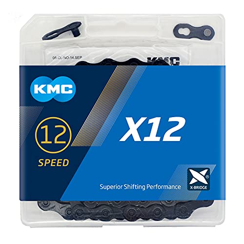 KMC X12 12-Speed Bicycle Chain | BlackTech Coating | 126 Links