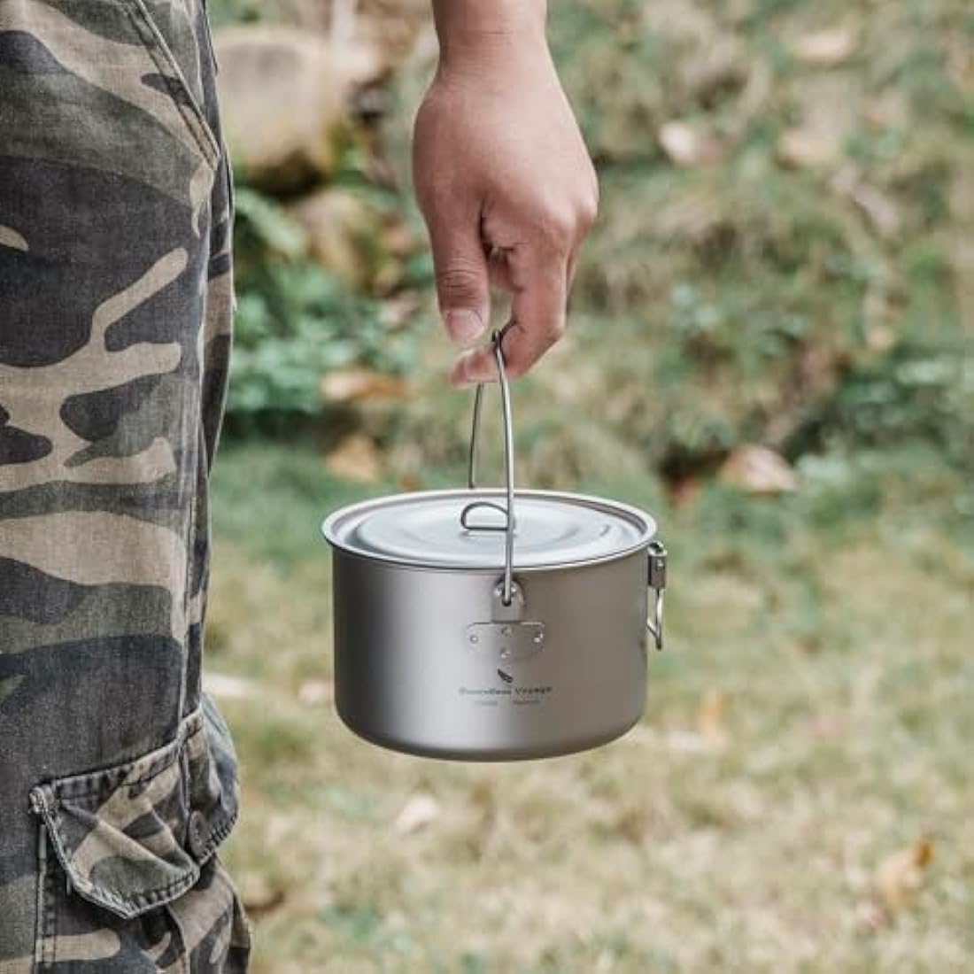 Boundless Voyage 1300ml Titanium Pot | Ultralight Camping Mug with Lid
