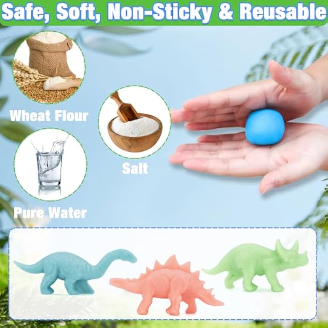 Dinosaur Color Dough Set – 26 PCS Clay Playset with Case