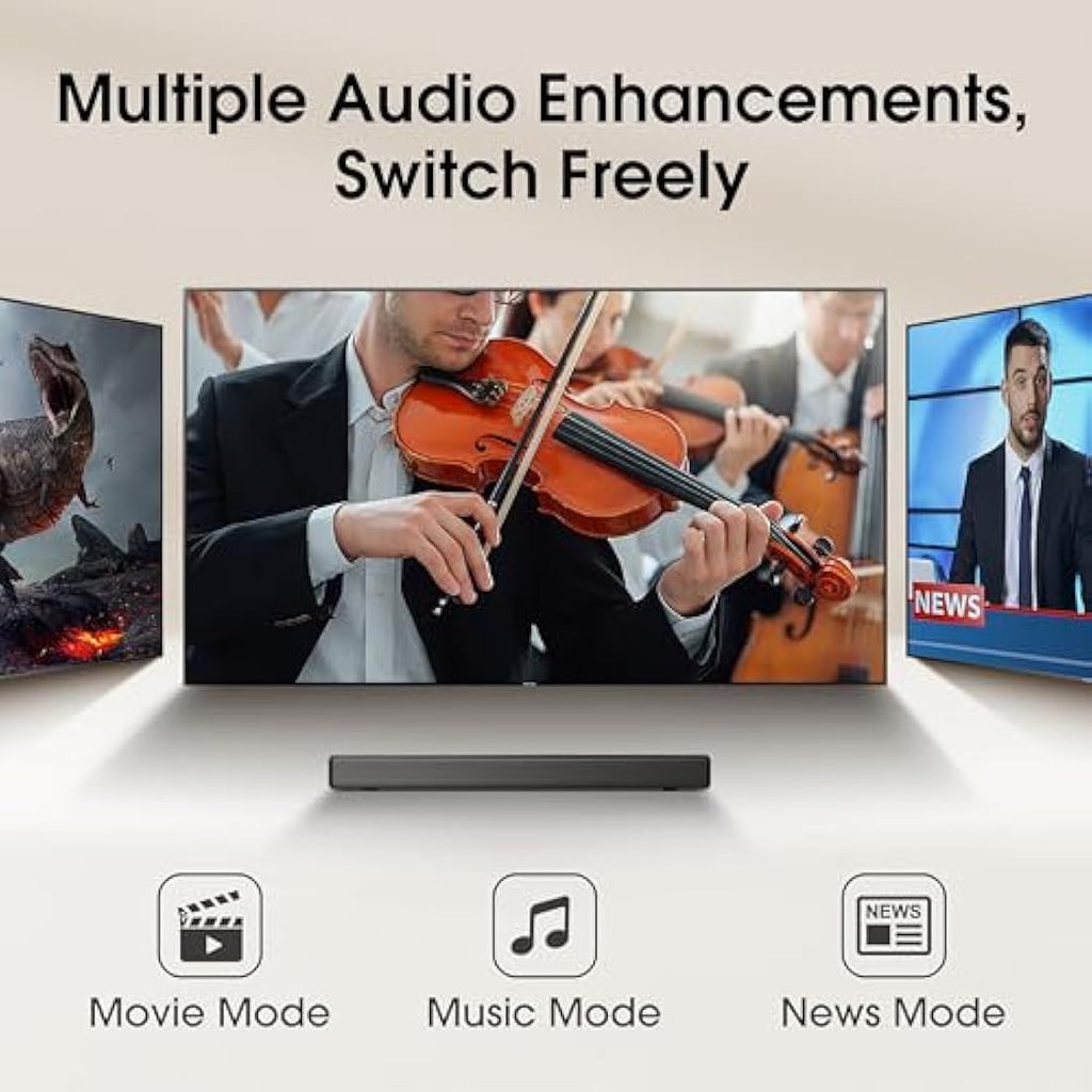 Hisense HS214 All-in-One Soundbar | Built-in Subwoofer & Bluetooth