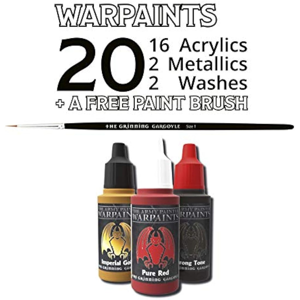 Grinning Gargoyle Sci-Fi Miniature Paint Set - 20 Colors with Brush