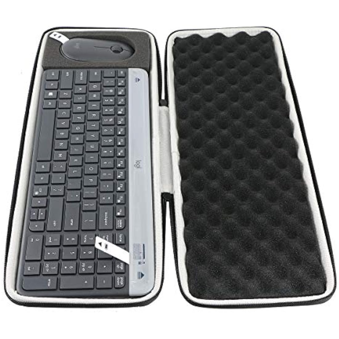 Khanka Hard Travel Case for Logitech MK470 & K580 Keyboard – Black EVA