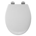 Croydex Constance Soft Close Toilet Seat | Anti-Bacterial White Plastic