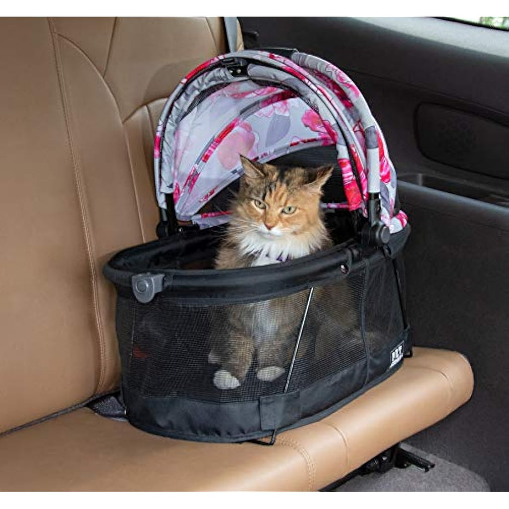 Pet Gear View 360 Pet Carrier & Car Seat for Small Dogs & Cats, Floral
