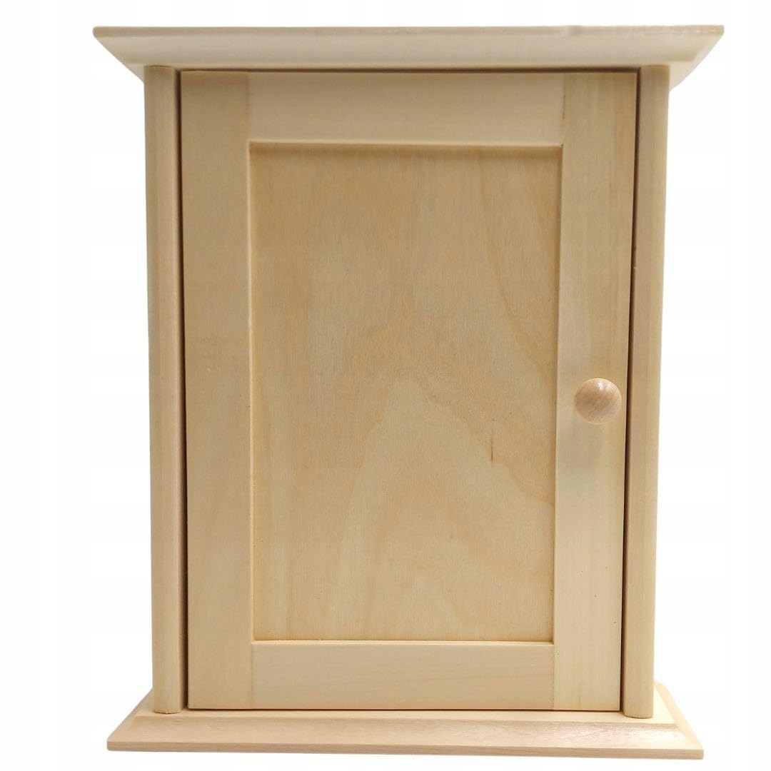 Wooden World - Wooden key cabinet with door key house 6 hooks - image 4