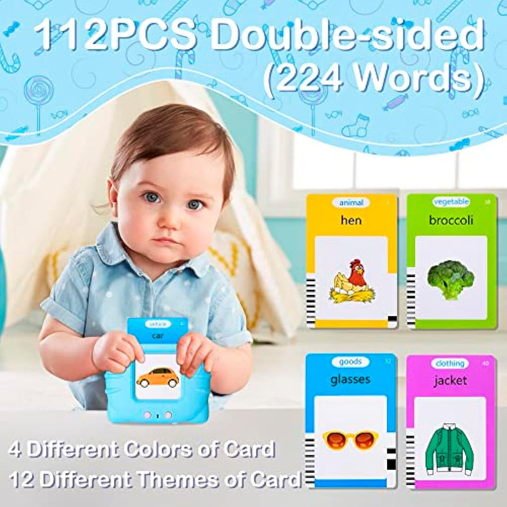 Jolof Store Talking Flash Cards – 224 Words Montessori Learning Toy