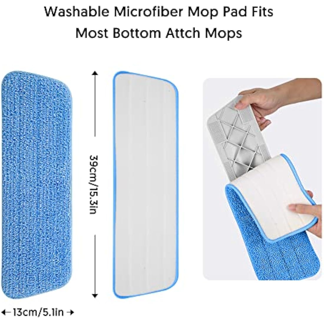ILAVCOOL 6-Pack Microfiber Mop Pads | Washable Wet & Dry Refills
