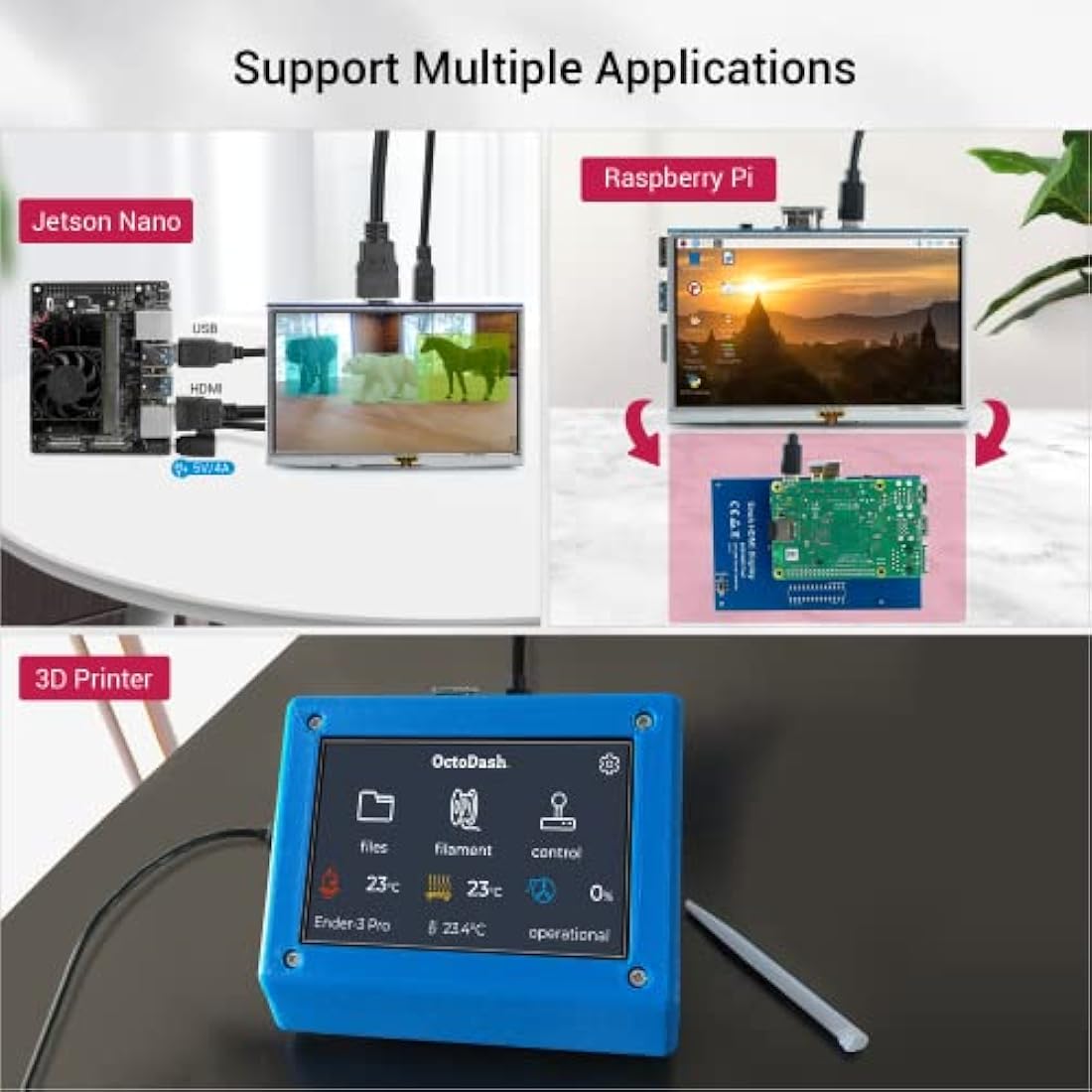 Elecrow 5 Inch TFT Touch Screen Monitor | 800x480 Raspberry Pi Display