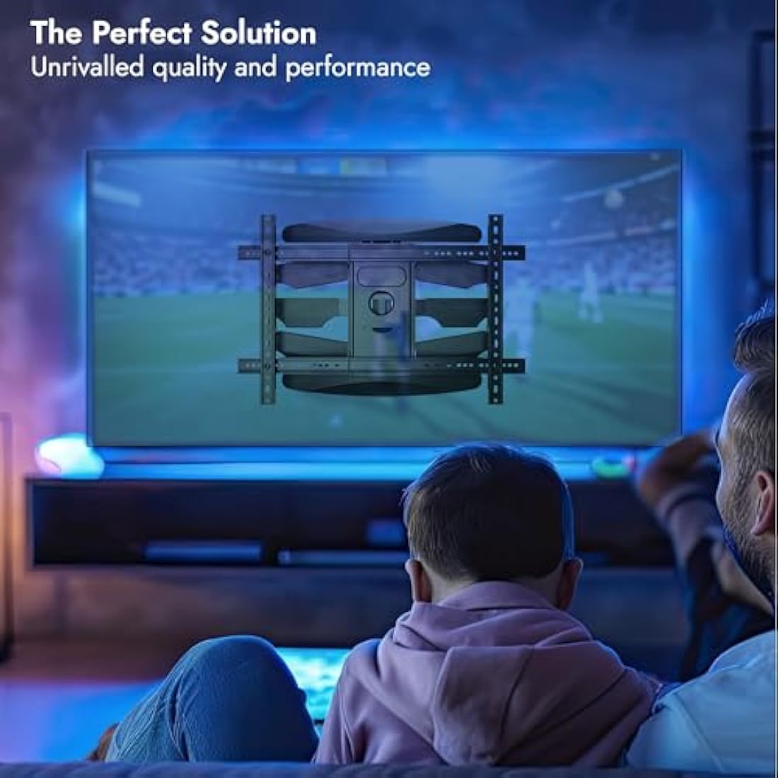 Invision TV Wall Bracket – Full Motion Double Arm Mount for 37-75 Inch