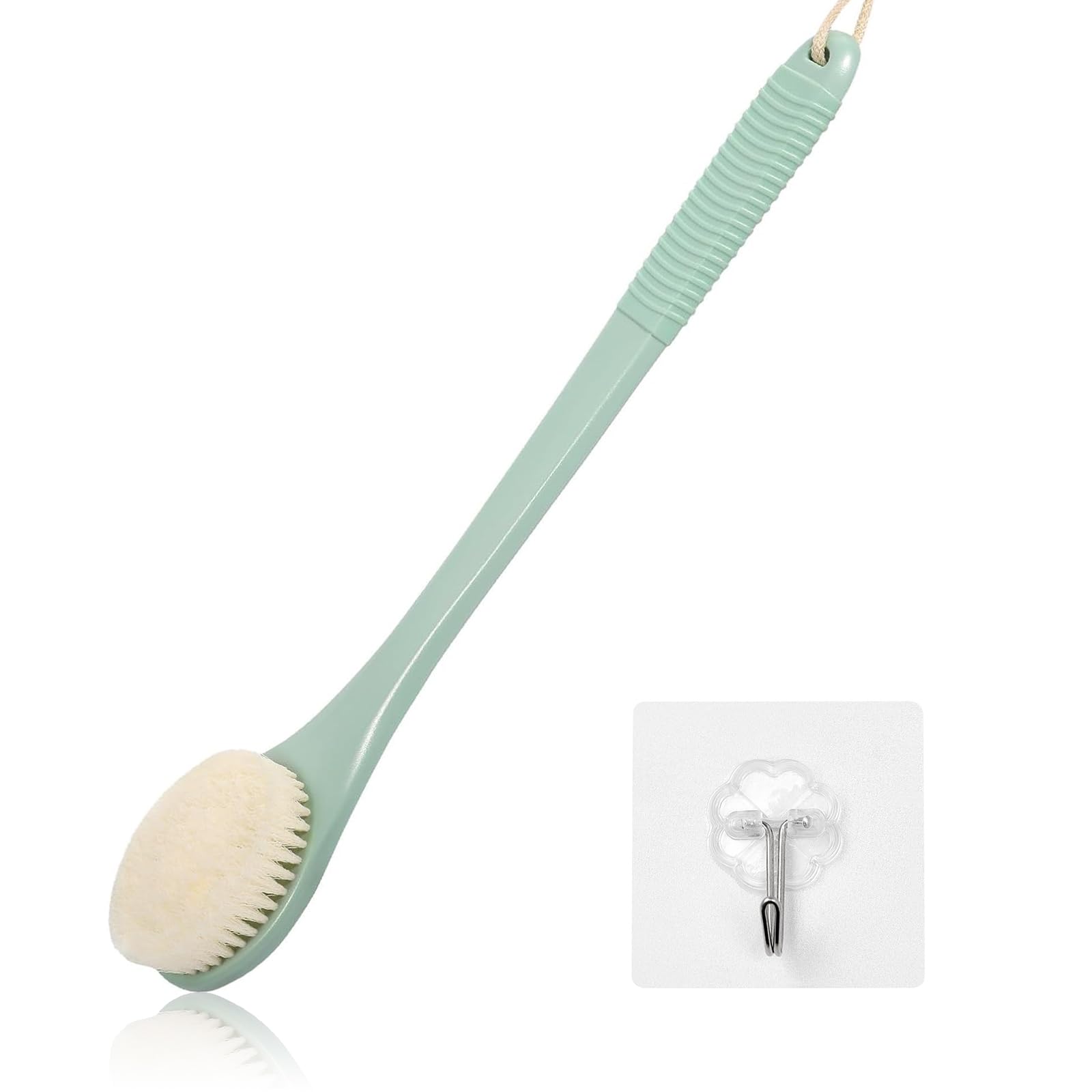ROLIZOE 17-Inch Back Scrubber - Anti-Slip Exfoliating Shower Body Brush