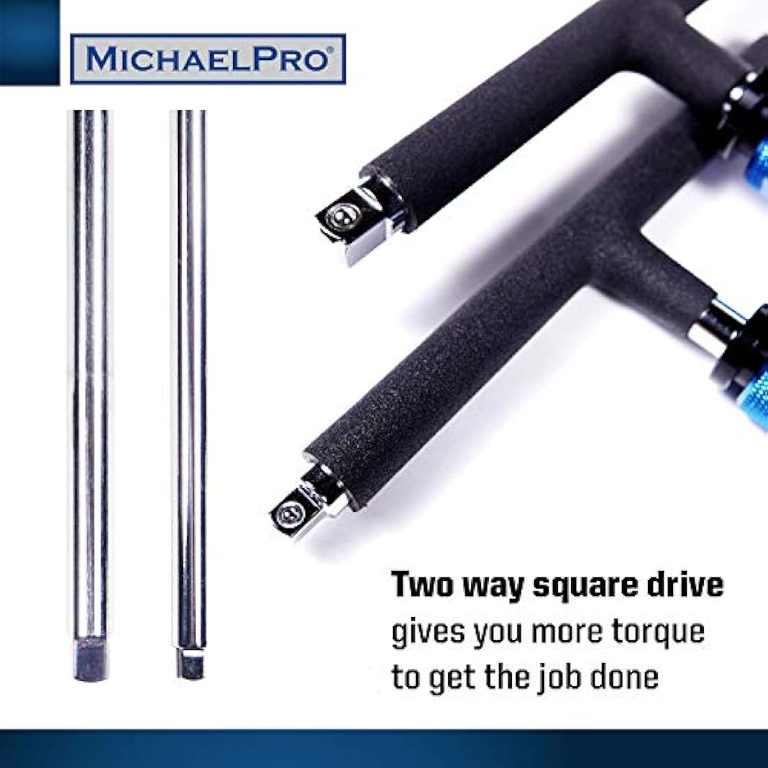 MichaelPro T-Handle Wrench Set | 1/4" & 3/8" Drive 2-Way Adjustable Spanner
