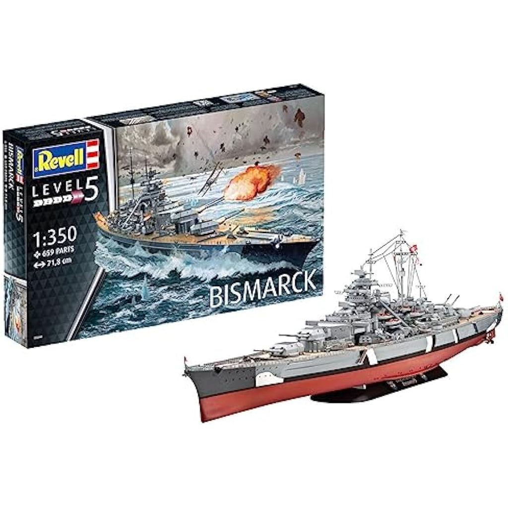 Revell Bismarck 1:350 Scale Plastic Model Kit – 71.8cm Ship Model