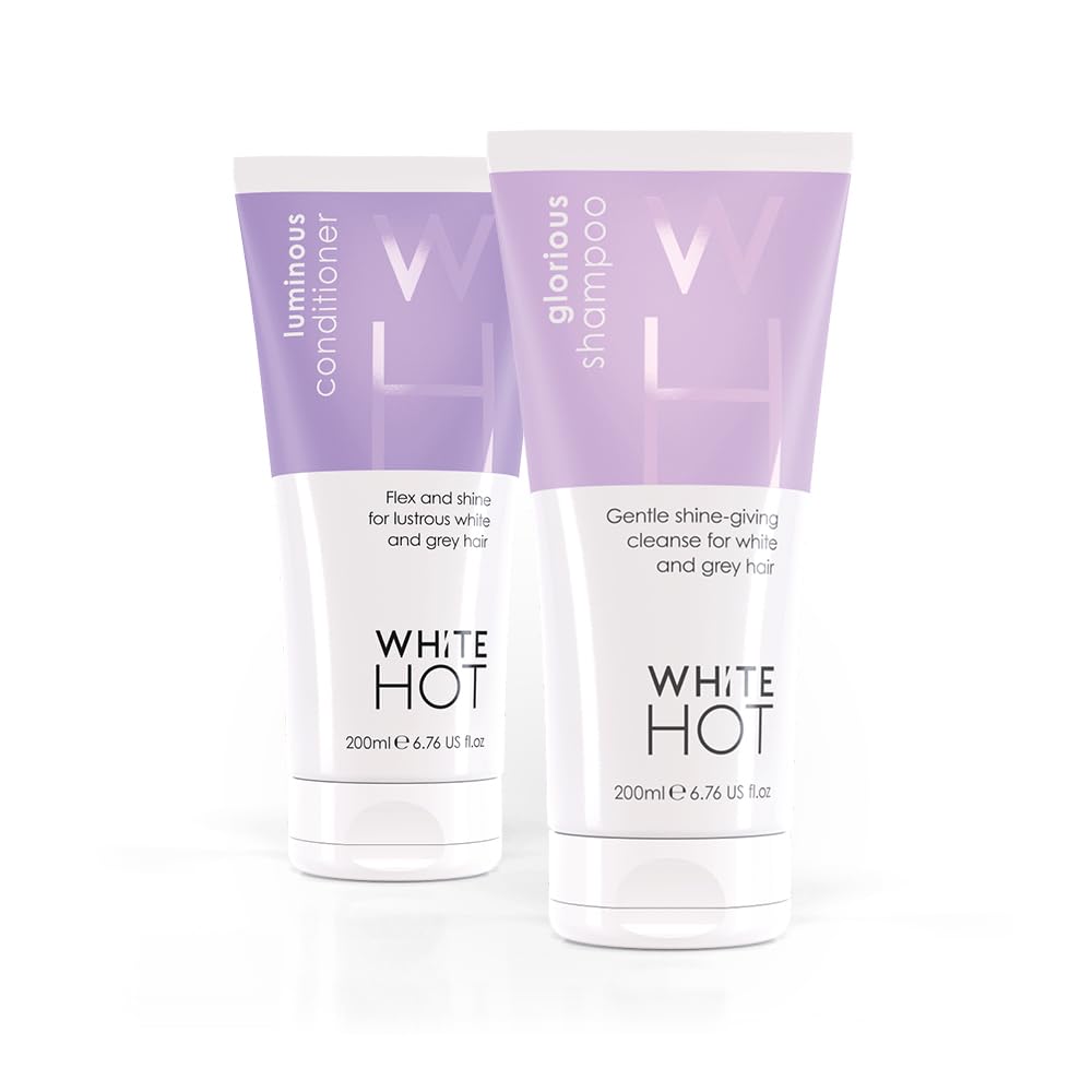 White Hot Shine Duo: Glorious Shampoo & Luminous Conditioner for Grey Hair