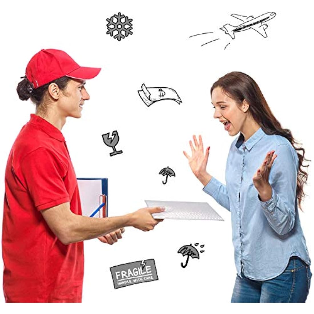 Switory White Poly Bubble Mailers | 6x9 Padded Envelopes, 50 Pack