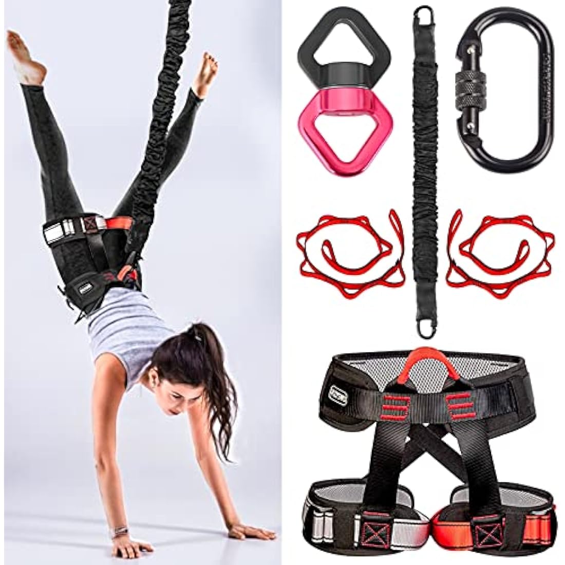 DASKING Heavy Bungee Resistance Band Set | Professional Yoga Dance Rope