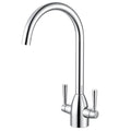 Hapilife Kitchen Sink Mixer Tap | Dual Lever Chrome Swivel Faucet
