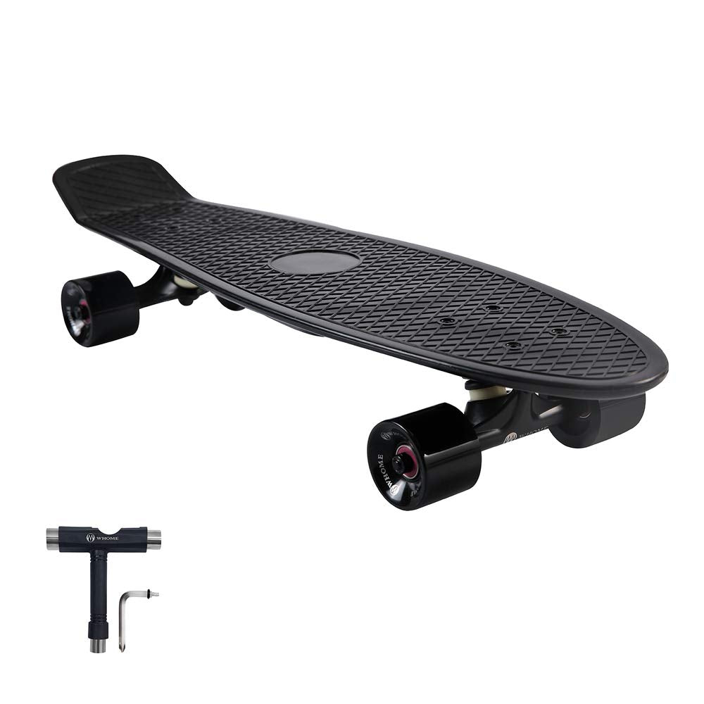 WHOME 27'' Cruiser Skateboard Complete – Retro Plastic Deck for All Ages