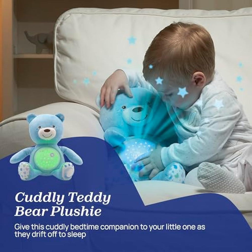 Chicco First Dreams Baby Bear - Musical Night Light Projector, Blue