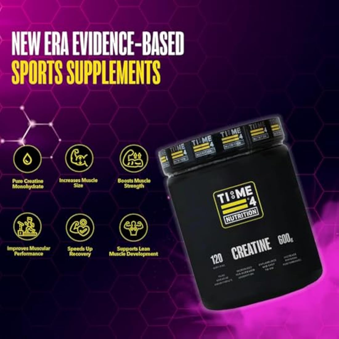 Time 4 Micronised Creatine Monohydrate Powder - 600g Unflavoured