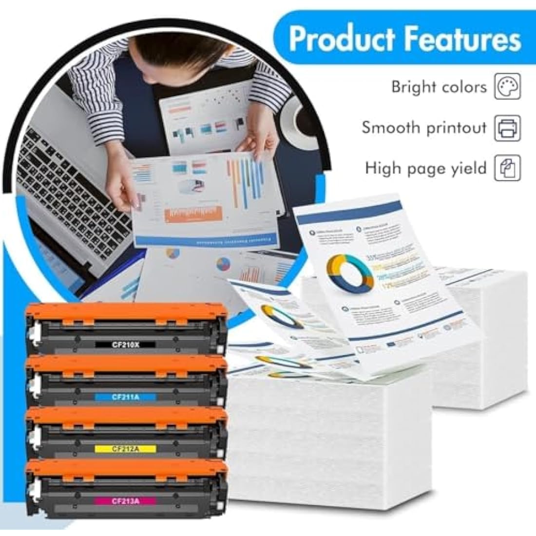 Jolof Store 131X 131A Compatible Toner Cartridge Multipack for HP LaserJet