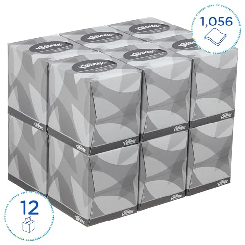 Kleenex Facial Tissue 8834 | 2-Ply White Fragrance-Free | 12 Boxes