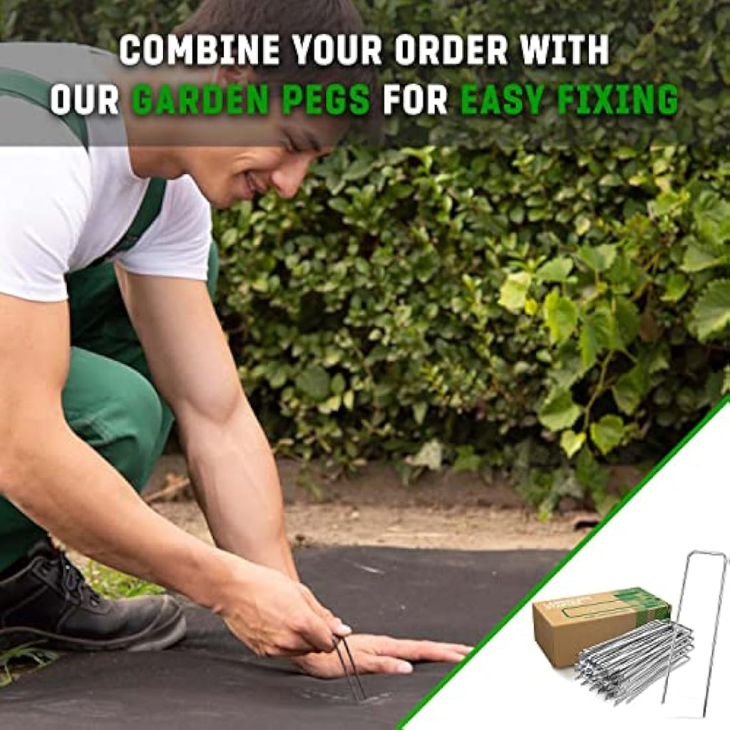 GardenGloss Heavy Duty Weed Control Membrane | 150gsm Tearproof Fabric 30m2