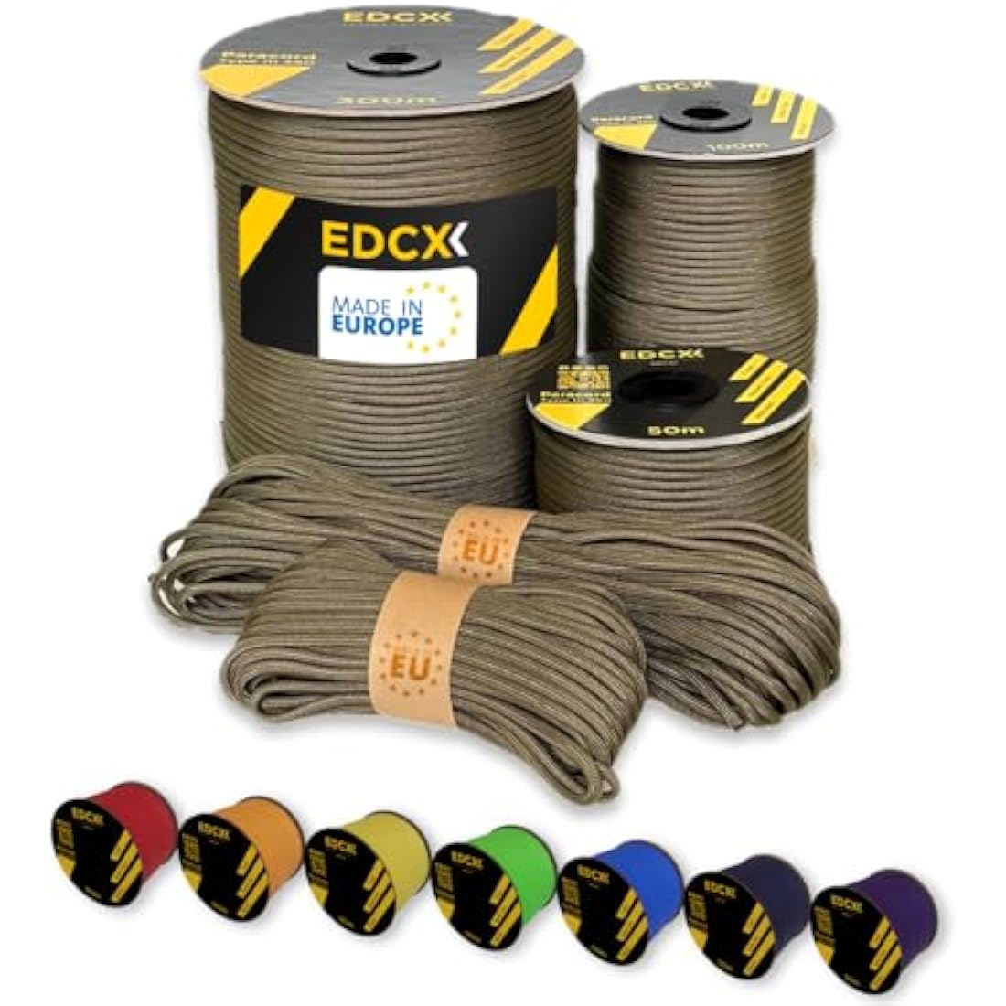EDCX 550 Paracord Type III – 4mm Nylon Rope for Camping and DIY Crafting
