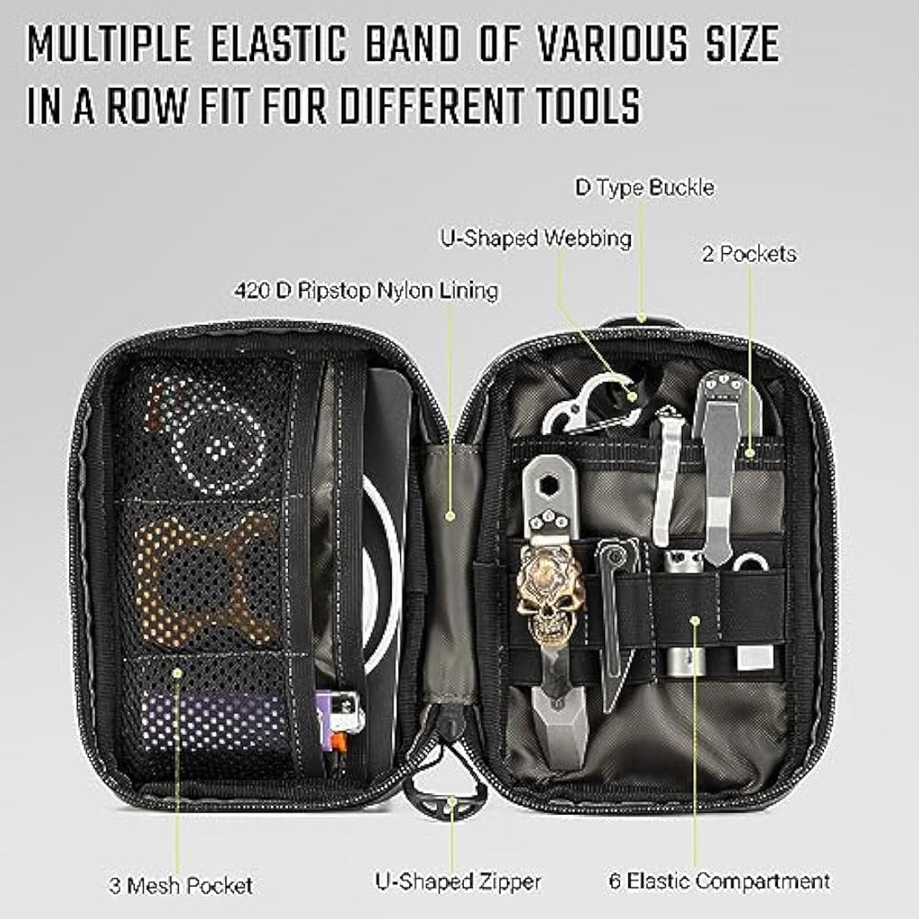 Tactical Geek Block E3.0 EDC Pouch | Molle Utility Tool Organizer - White