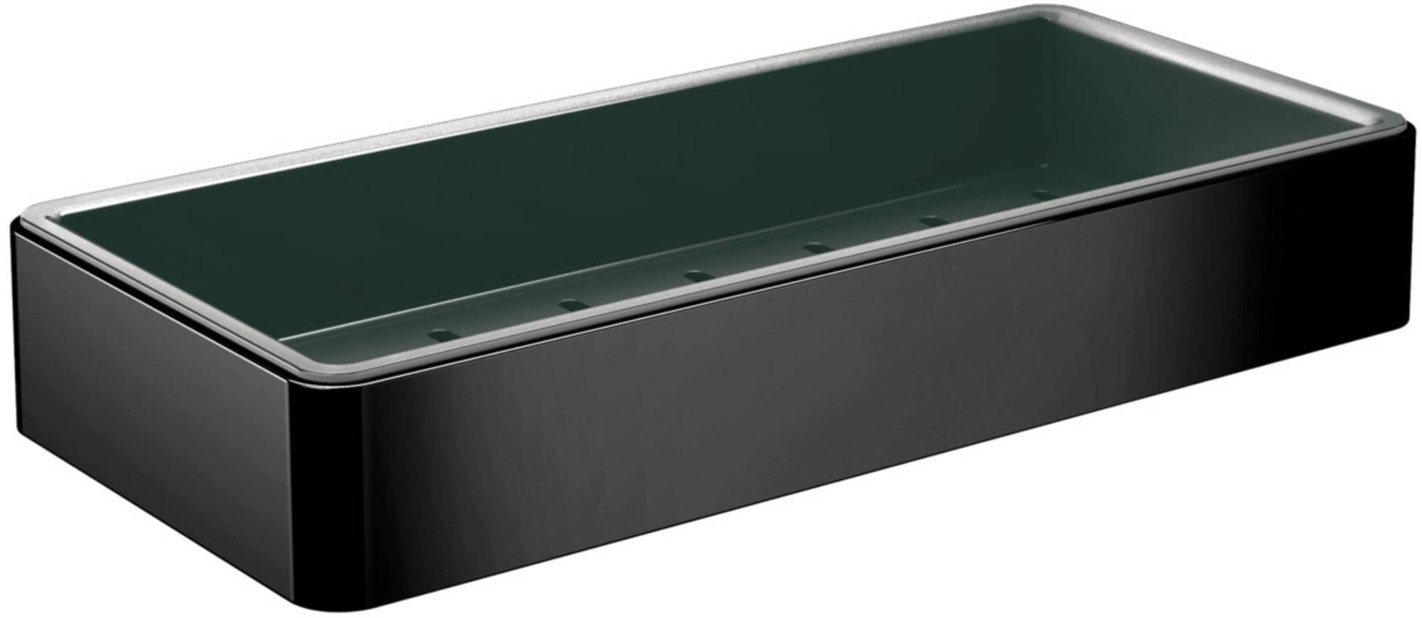 Emco Loft Shower Caddy – Matte Black Aluminium Sponge Basket with Insert