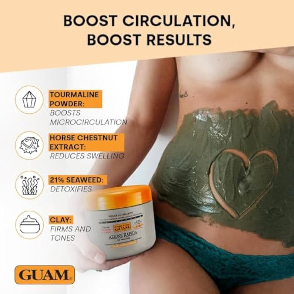 GUAM FIR Anti-Cellulite Seaweed Hot Body Mud – Skin Firming Cream 500g