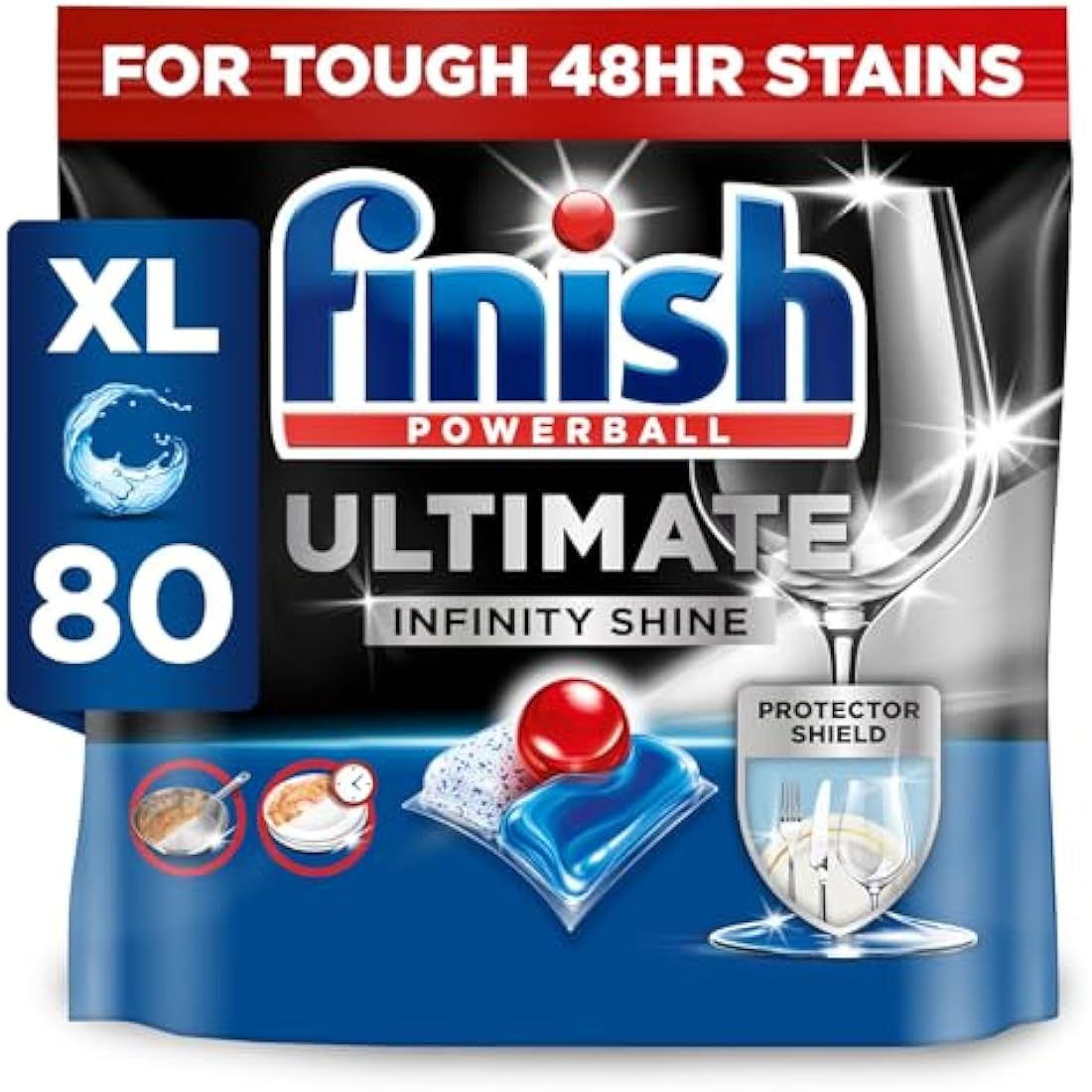 Finish Ultimate Infinity Shine Dishwasher Tablets - 80 Count Fresh Scent