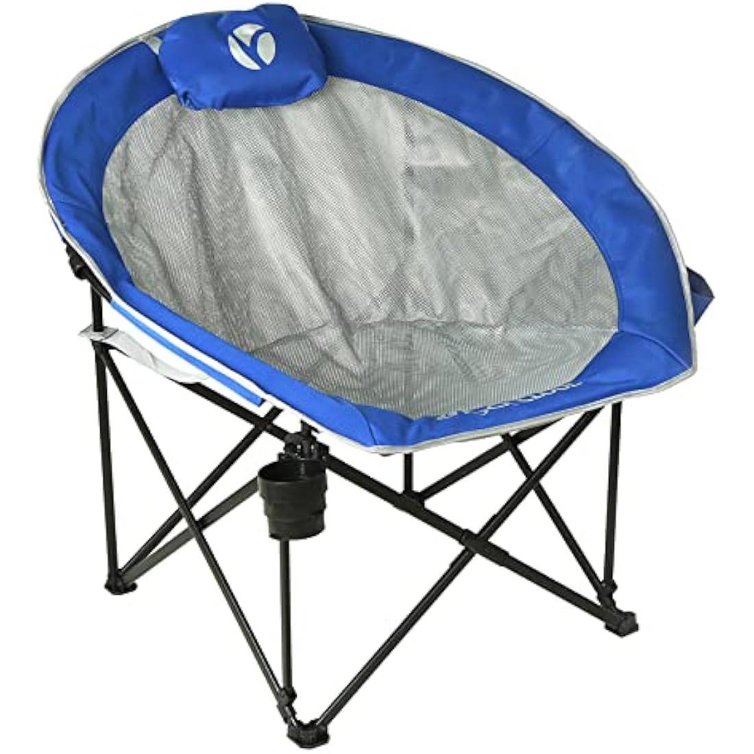 Rock Cloud Heavy-Duty Folding Moon Saucer Camping Chair with Cup Holder