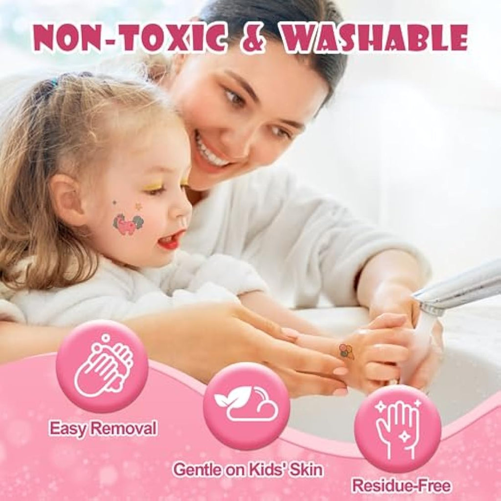 Anpro Kids Makeup Kit for Girls - 68Pcs Washable Pretend Play Set