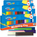 SOL Modelling Clay 3pk – 16 Assorted Colours Soft Clay Kit for Kids