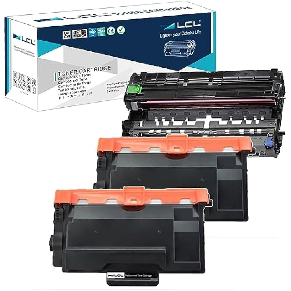 LCL TN3480 Toner & DR3400 Drum 3-Pack for Brother HL-L5200DW MFC-L5700DW