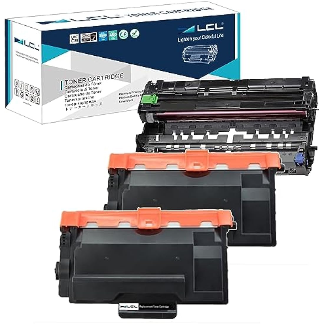 LCL TN3480 Toner & DR3400 Drum 3-Pack for Brother HL-L5200DW MFC-L5700DW