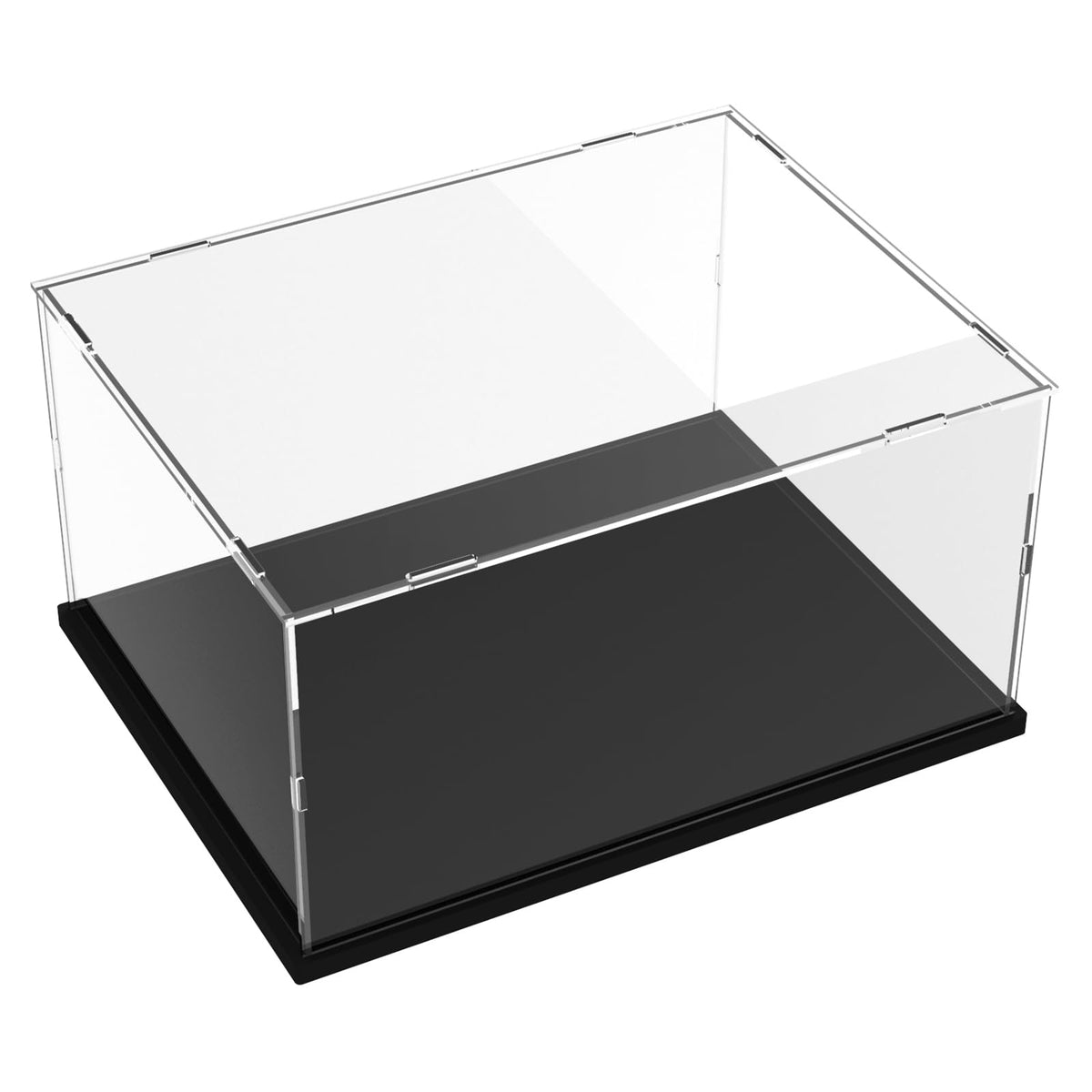 Nynelly Acrylic Display Case for Lego for Models Figures - Assemble Dustproof Thickened Clear Display Box Cabinet Black, 40x30x20 cm