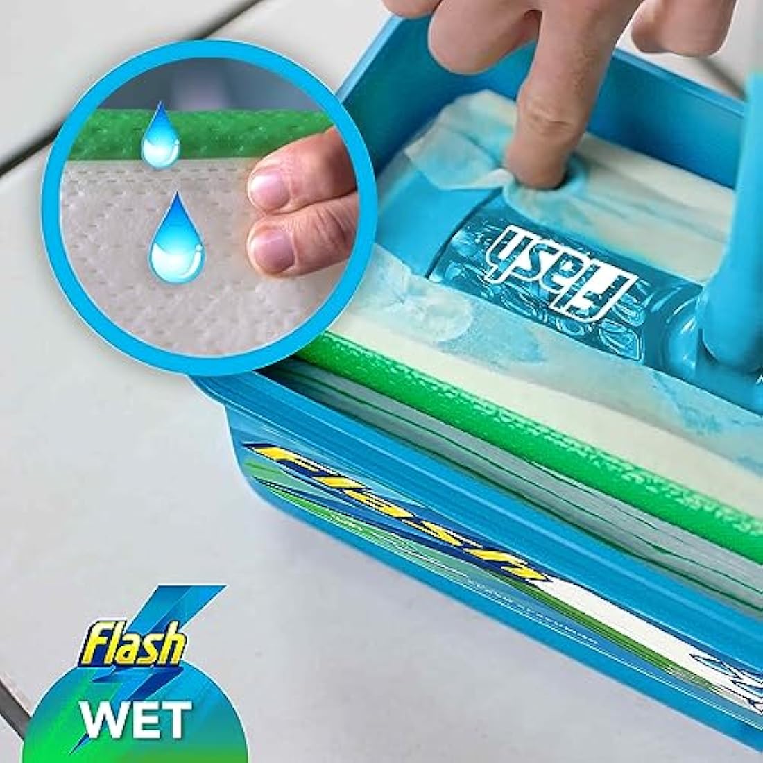 Flash Speedmop Antibacterial Lemon Wet Floor Wipes - 96 Refill Cloths