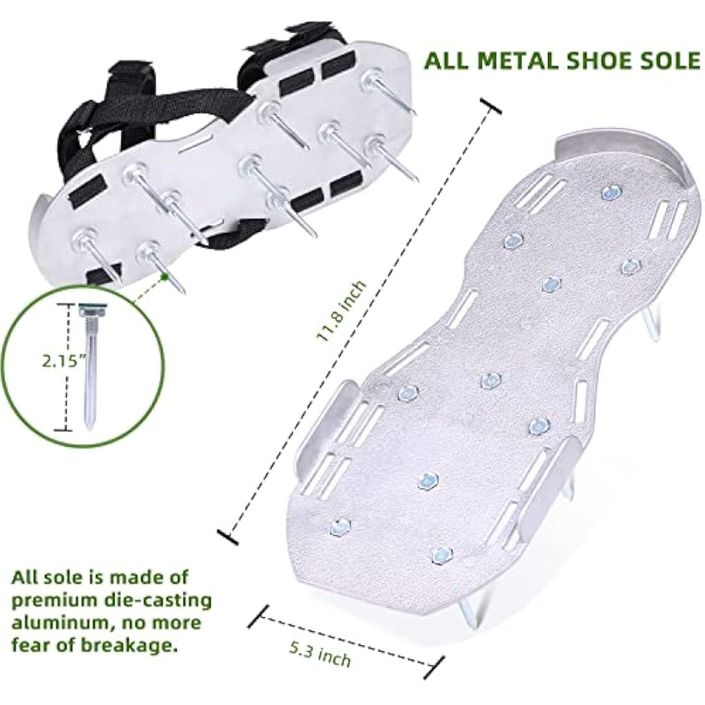 Ohuhu Lawn Aerator Shoes – Metal Spike Sandals with 900D Straps