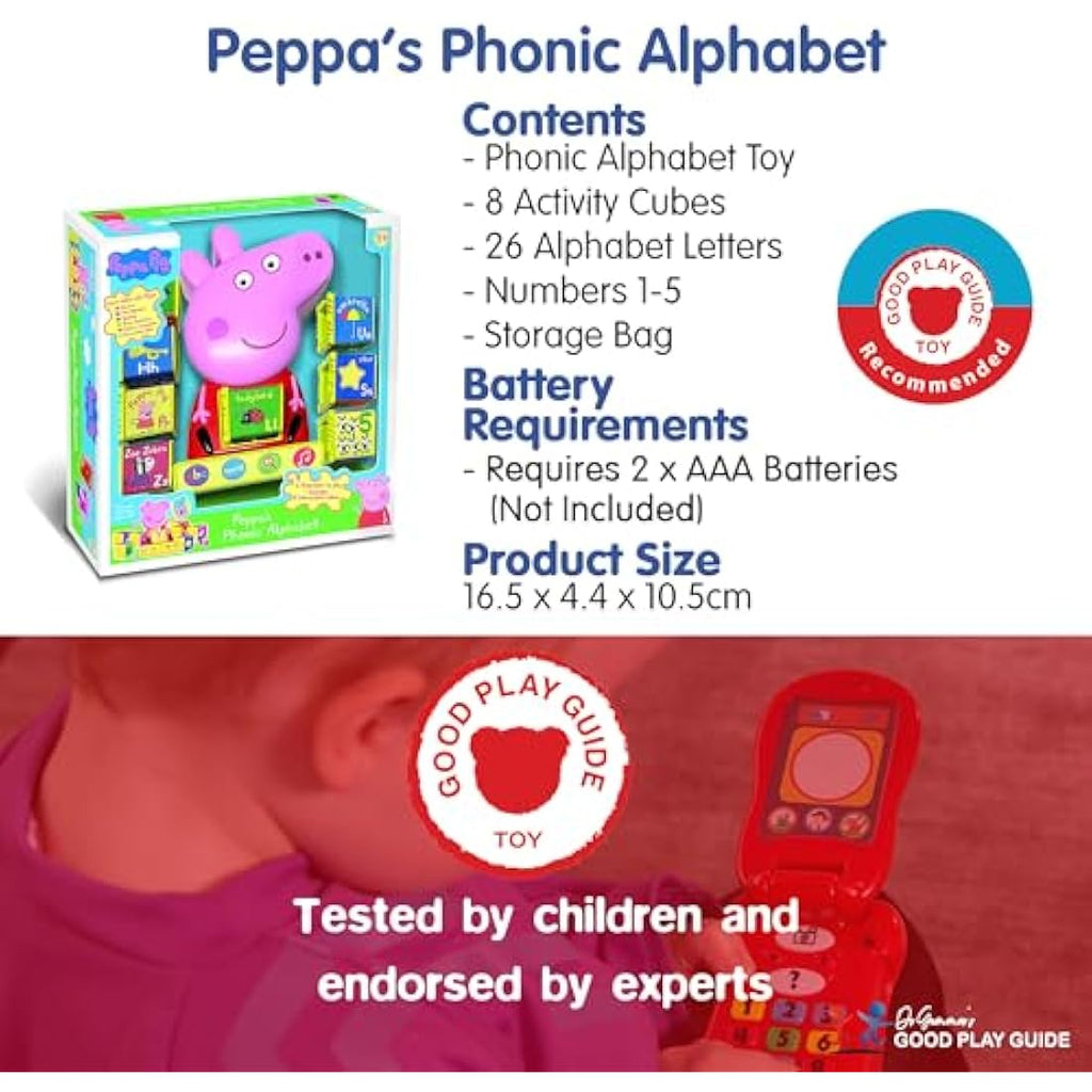 Peppa Pig Phonic Alphabet Toy – Interactive Learning Cubes for Kids